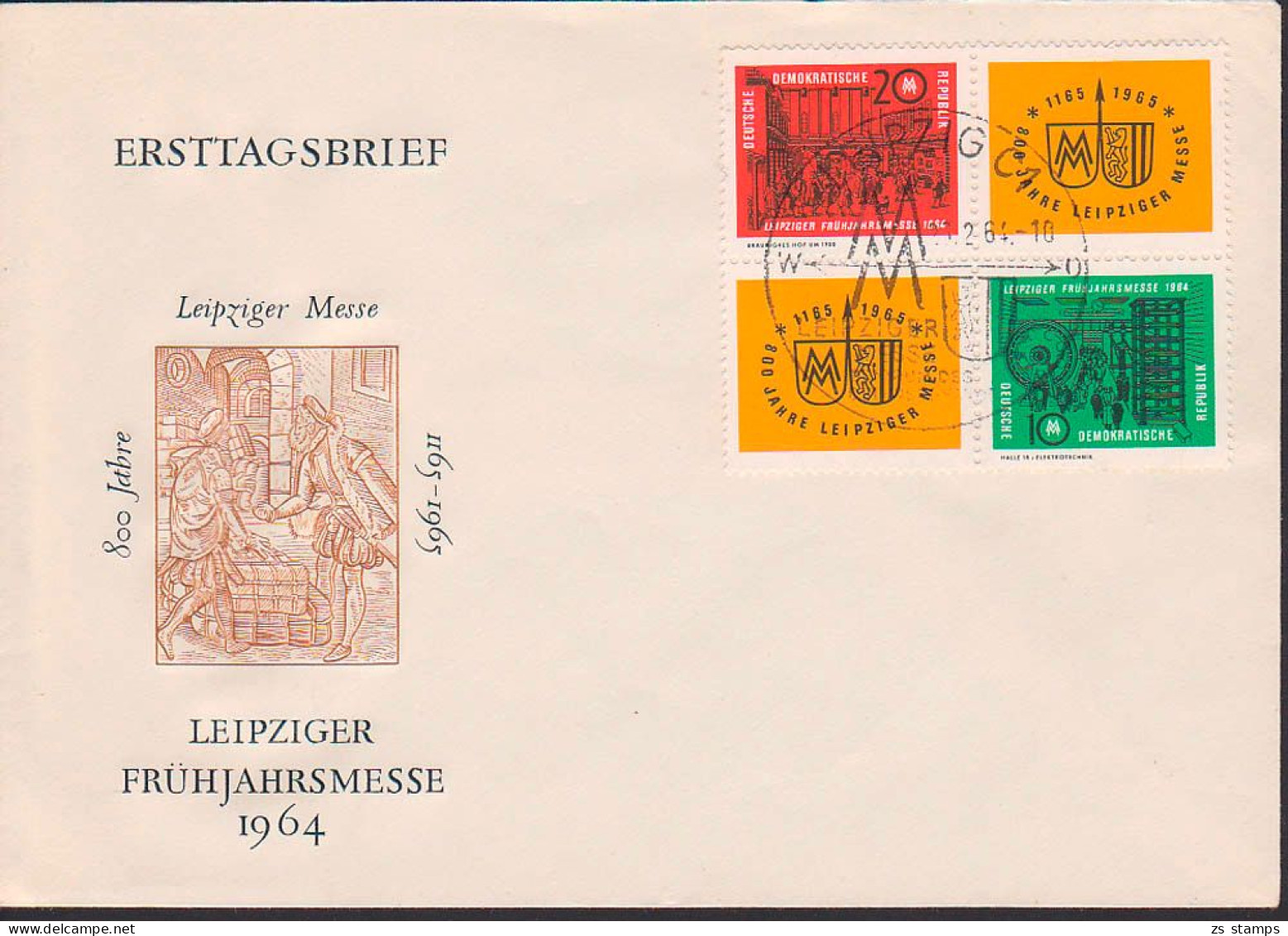 Leipziger Messe 1964  - DDR FDC 1012-1013 Mit Sonderstempel 800 Jahre - 1950-1970