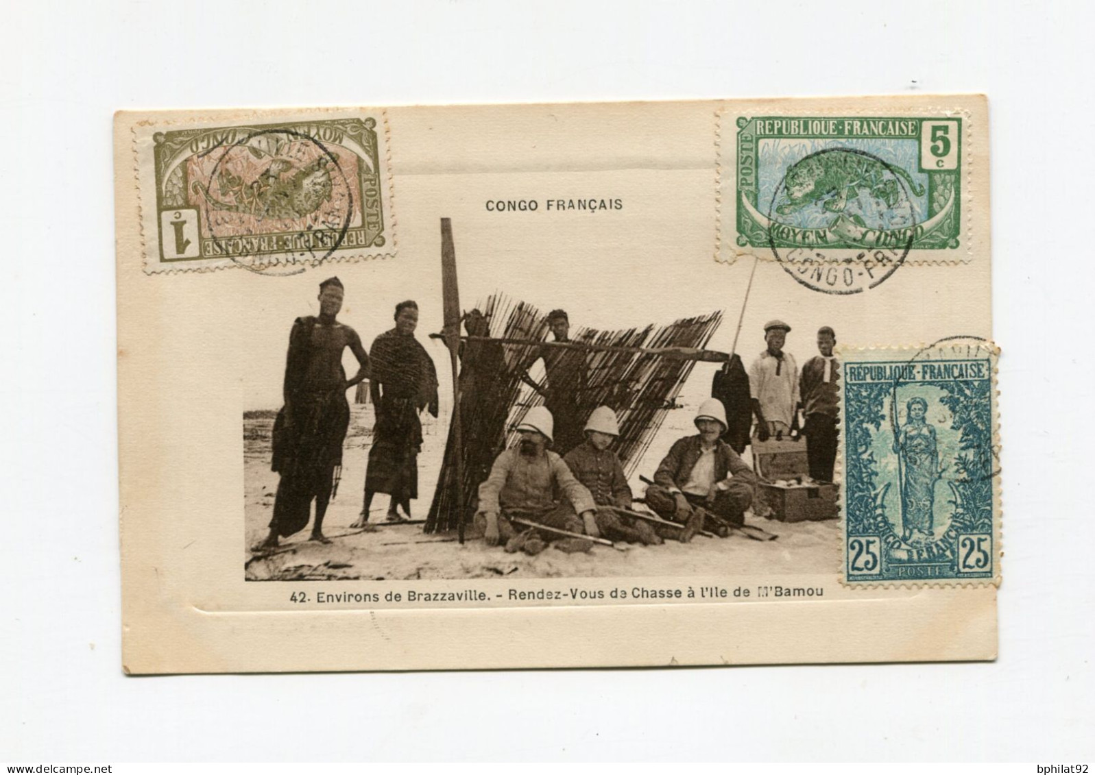 !!! CONGO, CPA DE BRAZZAVILLE DE 1913 POUR PARIS - Briefe U. Dokumente