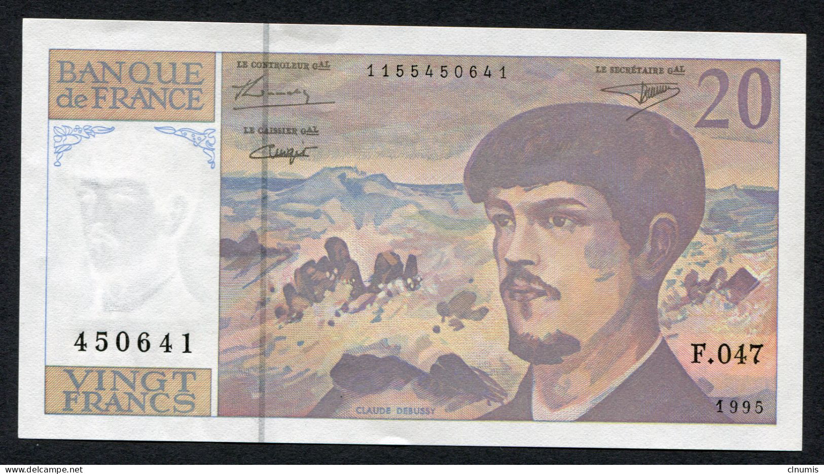 20 Francs Debussy Modifié, 1995, Alphabet F. 047 - 20 F 1980-1997 ''Debussy''