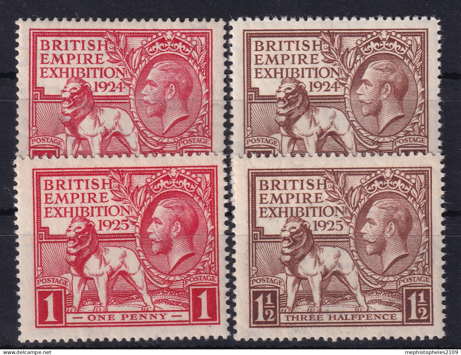 GREAT BRITAIN 1924/25 - MNH - Mi 166-169 - Neufs