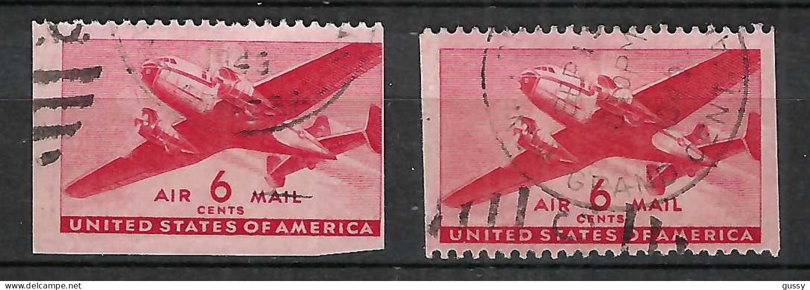 ETATS UNIS P.A. 1941-60: Lot D'obl., 2 Nuances Et Formats - 2a. 1941-1960 Used