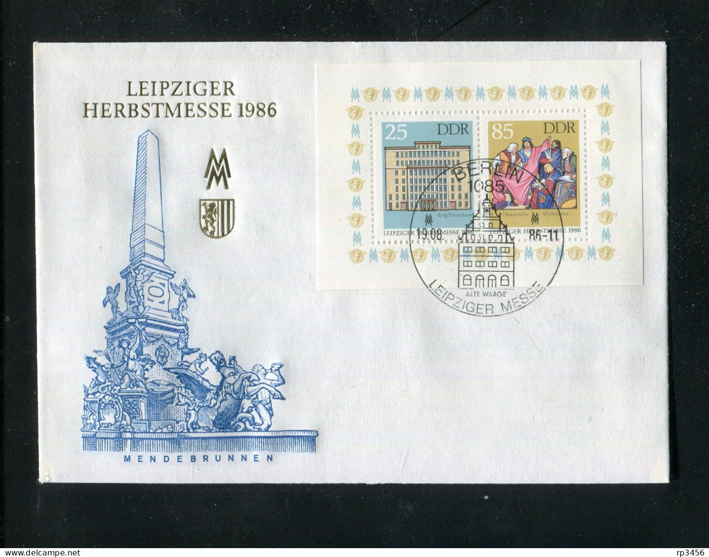 "DDR" 1986, Block 85 FDC (0610) - 1981-1990