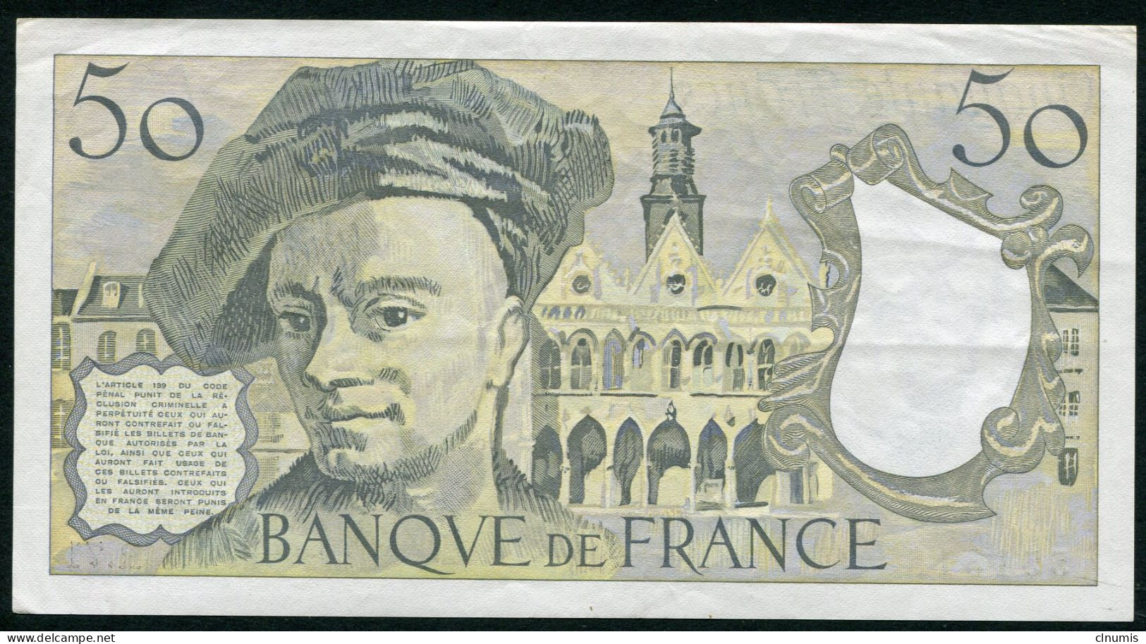 50 Francs Quentin De La Tour, 1992, Alphabet R. 71 - 50 F 1976-1992 ''Quentin De La Tour''