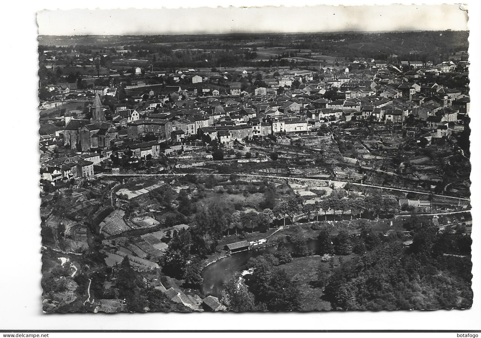 CPM PHOTO DPT 87 CHATEAUPONSAC , VUE AERIENNE - Chateauponsac
