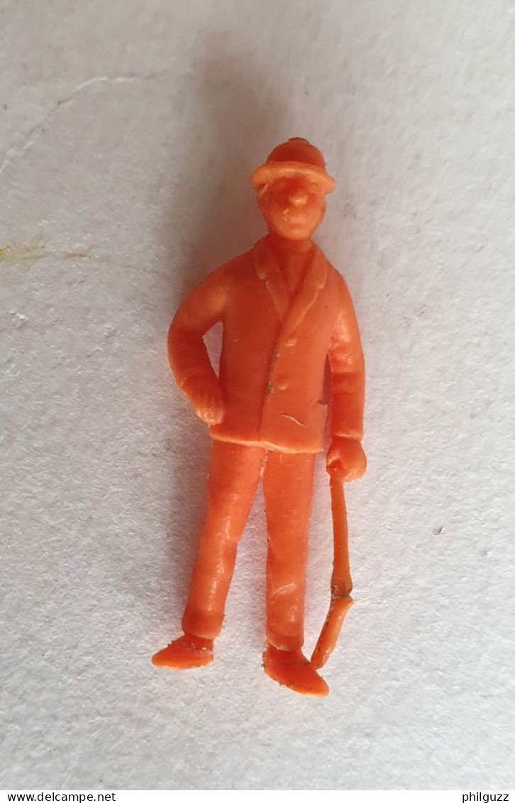 FIGURINE PUBLICITAIRE STENVAL TINTIN Monochrome Orange - Pas Dunkin - Hergé DUPOND (2) - Tim & Struppi