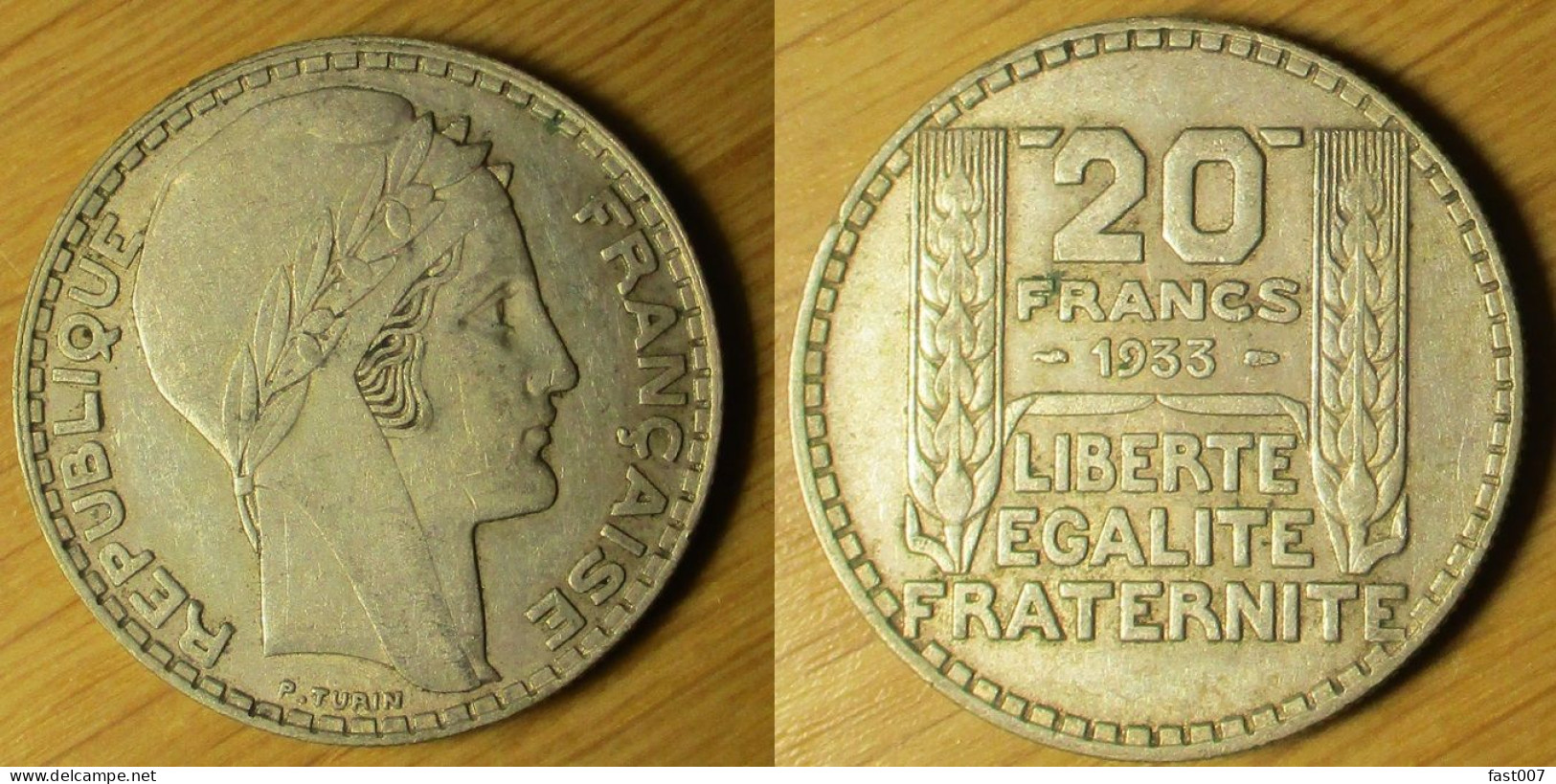 20 Francs 1933 - 20 Francs