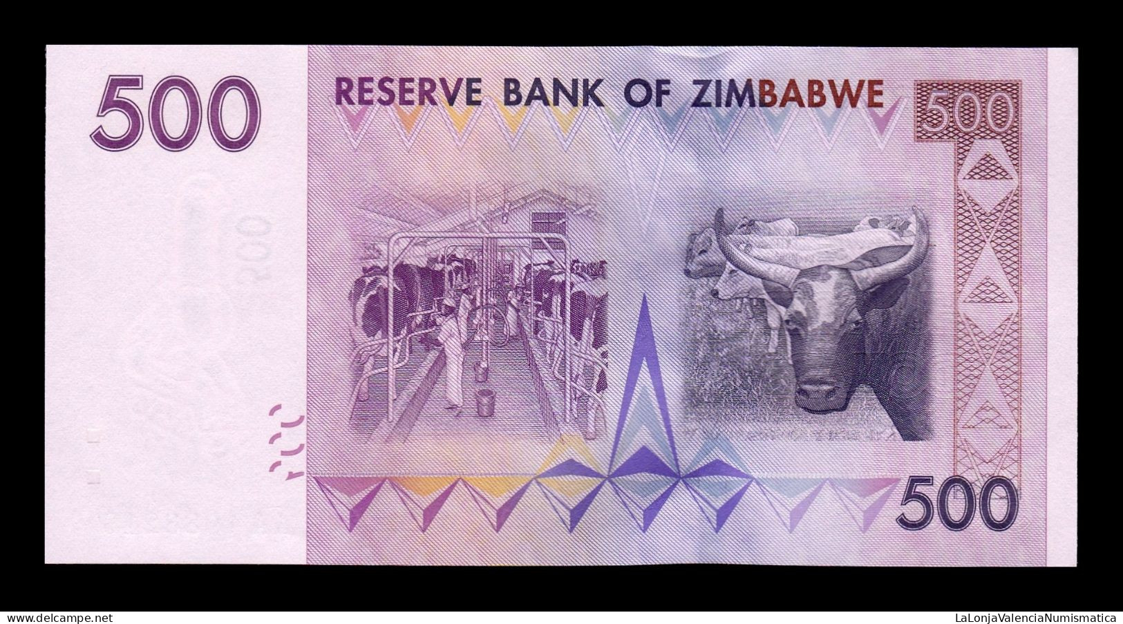 Zimbabwe 500 Dollars 2007 Pick 70 Serie AA Sc Unc - Zimbabwe