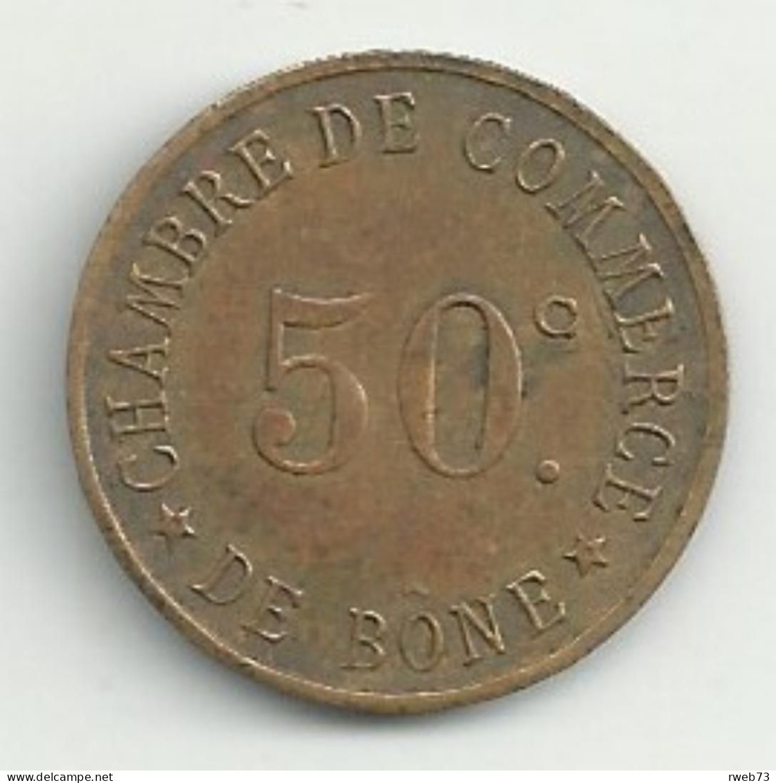 Nécessité - BONE - 50 Centimes - TB/TTB - Monétaires / De Nécessité