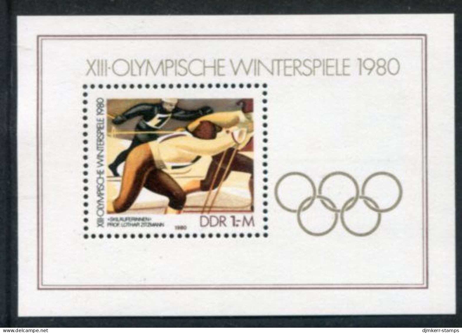 DDR 1980 Winter Olympic Games,block MNH / **.  Michel  Block 57 - Neufs