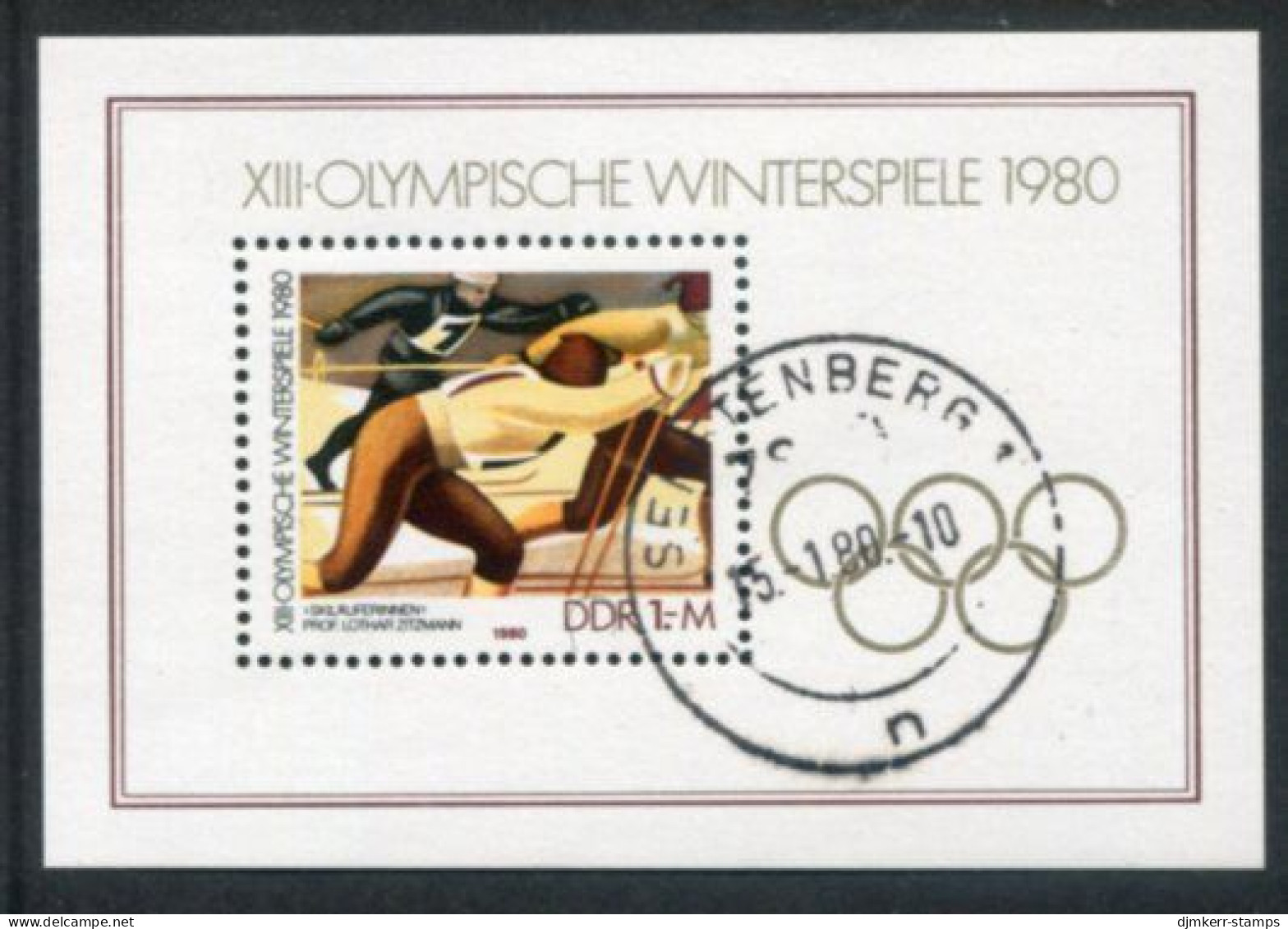 DDR 1980 Winter Olympic Games,block Used.  Michel  Block 57 - Oblitérés