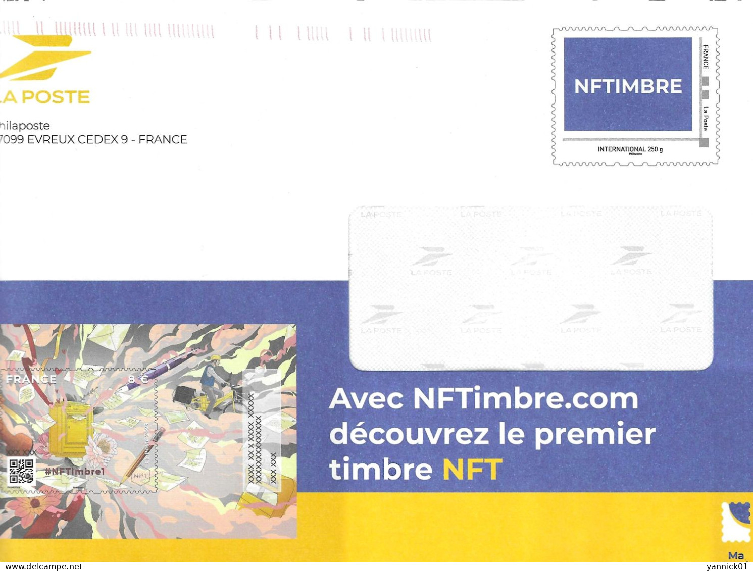 NFT TIMBRE DOCUMENTS PUBLICITAIRES - PAP - Lettres & Documents