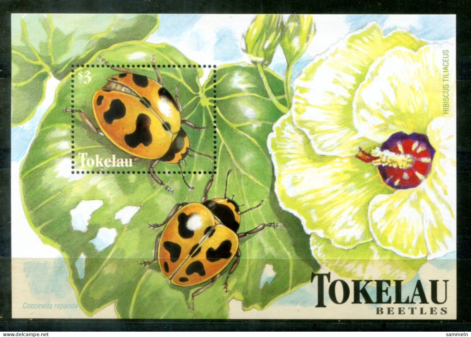 TOKELAU Block 15, Bl.15 Mnh - Käfer, Beetles, Bugs, Hibiskus, Hibiscus - TOKÉLAOU - Tokelau