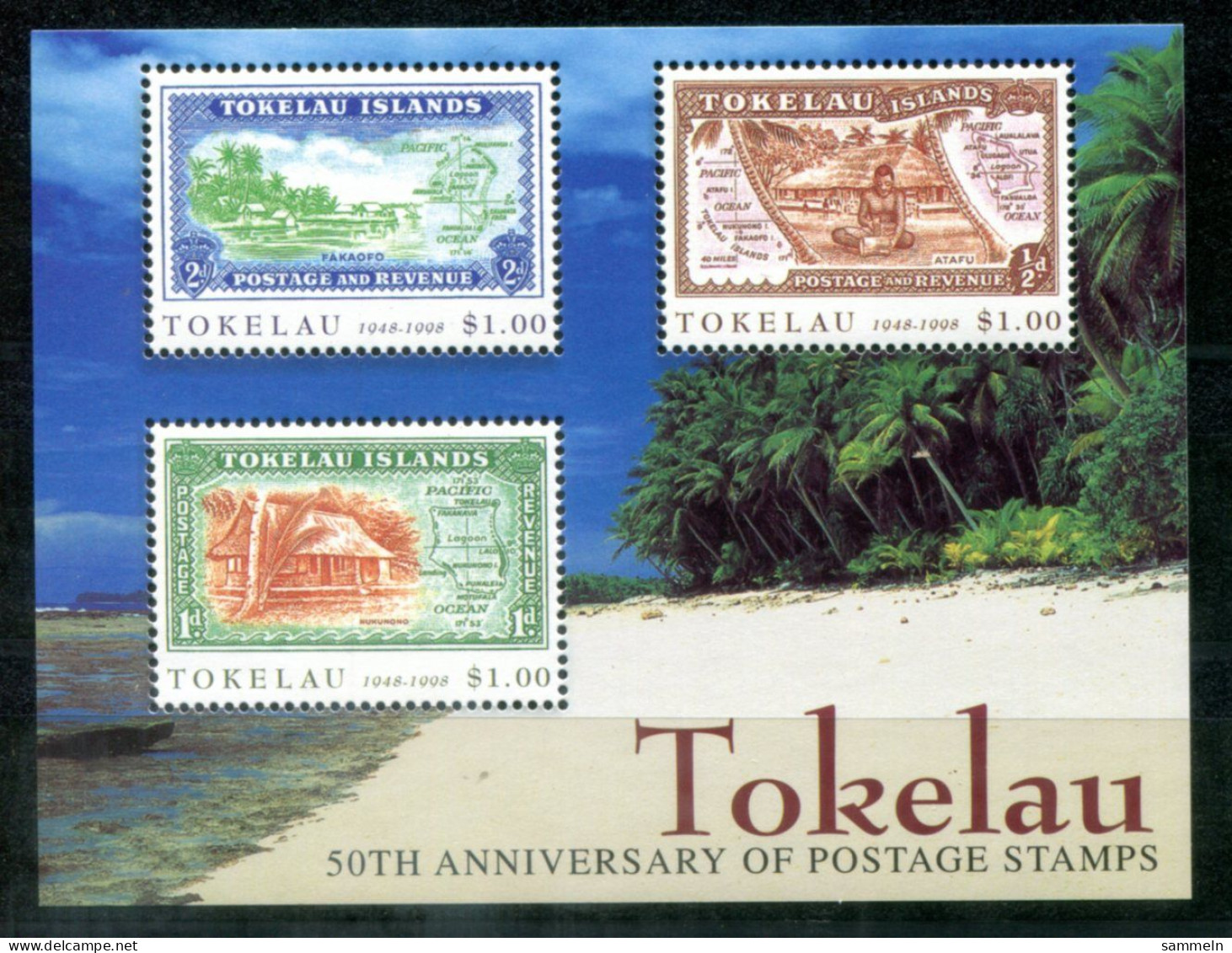 TOKELAU Block 14, Bl.14 Mnh - Marke Auf Marke, Stamp On Stamp, Timbre Sur Timbre - TOKÉLAOU - Tokelau