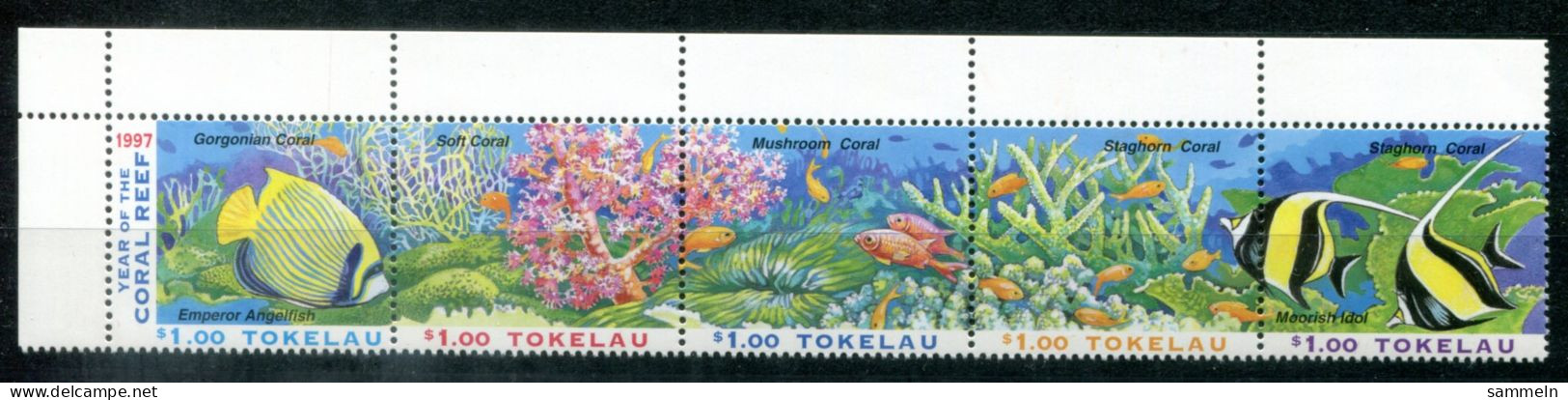 TOKELAU 253-257 Zdr. Mnh - Korallenriff, Coral Reef, Récif De Corail, Fisch, Fish, Poisson - TOKÉLAOU - Tokelau