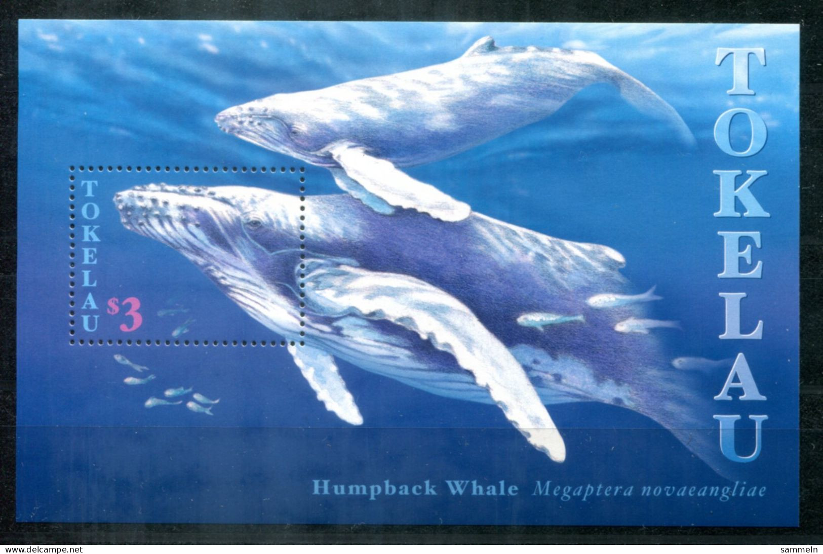 TOKELAU Block 11, Bl.11 Mnh - Wal, Whale, Baleine, Megaptera Novaeangliae - TOKÉLAOU - Tokelau