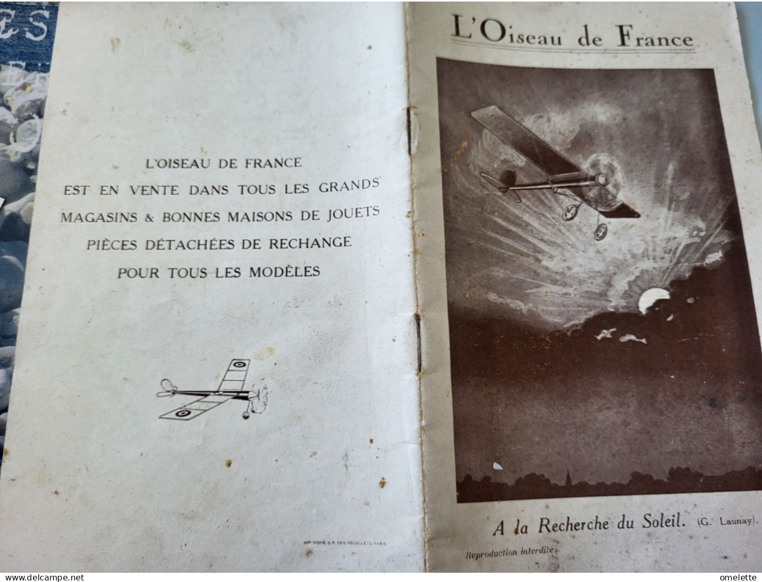 MAQUETTE AVION L OISEAU DE FRANCE /HISTORIQUE GENRES D AVIONS /LIVRET + MAQUETTE A CONSTRUIRE - Other & Unclassified