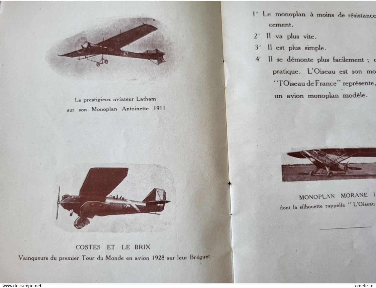 MAQUETTE AVION L OISEAU DE FRANCE /HISTORIQUE GENRES D AVIONS /LIVRET + MAQUETTE A CONSTRUIRE - Other & Unclassified