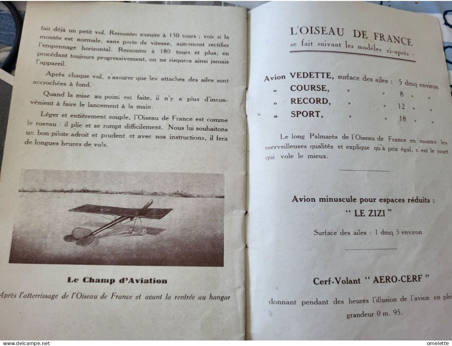 MAQUETTE AVION L OISEAU DE FRANCE /HISTORIQUE GENRES D AVIONS /LIVRET + MAQUETTE A CONSTRUIRE