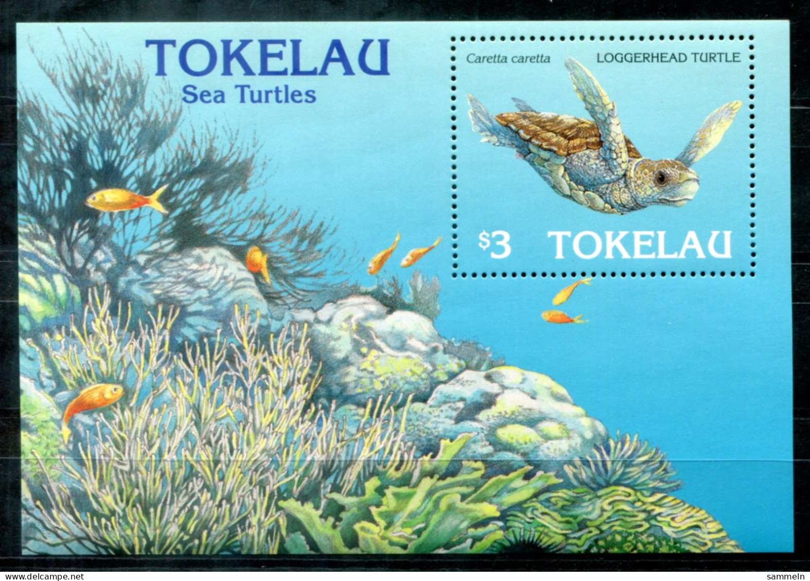 TOKELAU Block 6, Bl.6 Mnh - Karettschildkröte, Loggerhead Turtle, Tortue Imbriquée - TOKÉLAOU - Tokelau