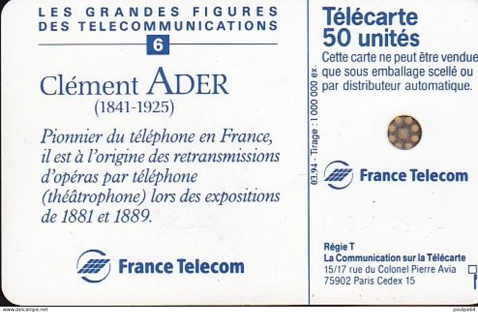 F391A - 04/1994 - CLÉMENT ADER - 50 SC5 - 1994