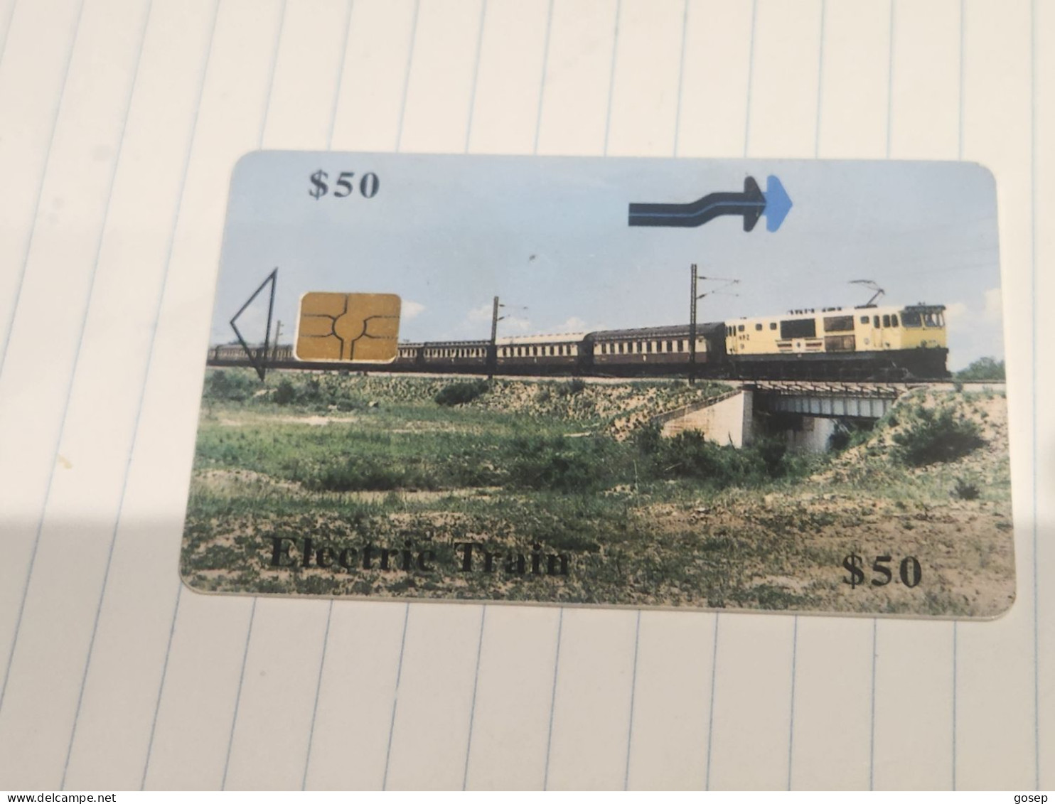 Zimbabwe-(ZIM-29A)-electic Train-(33)-($50)-(1200-259674)-(12/00)-used Card+1card Free - Simbabwe