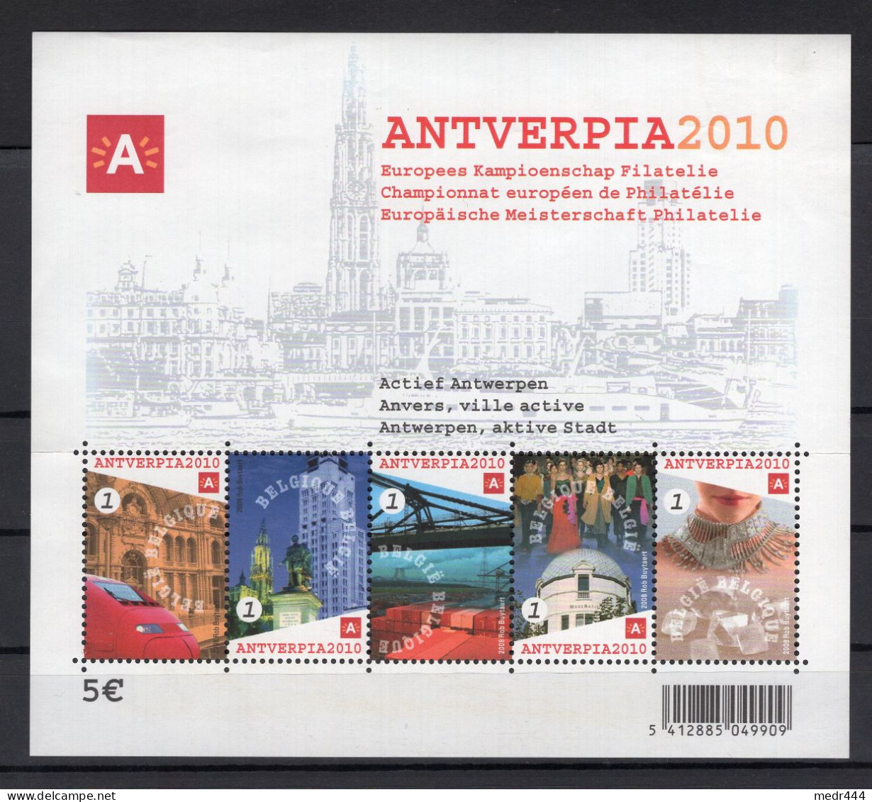 Belgium/Belgique 2010 - Antverpia 2010 -  European Philately Championship - Minisheet - MNH** - Excellent Quality - Brieven En Documenten