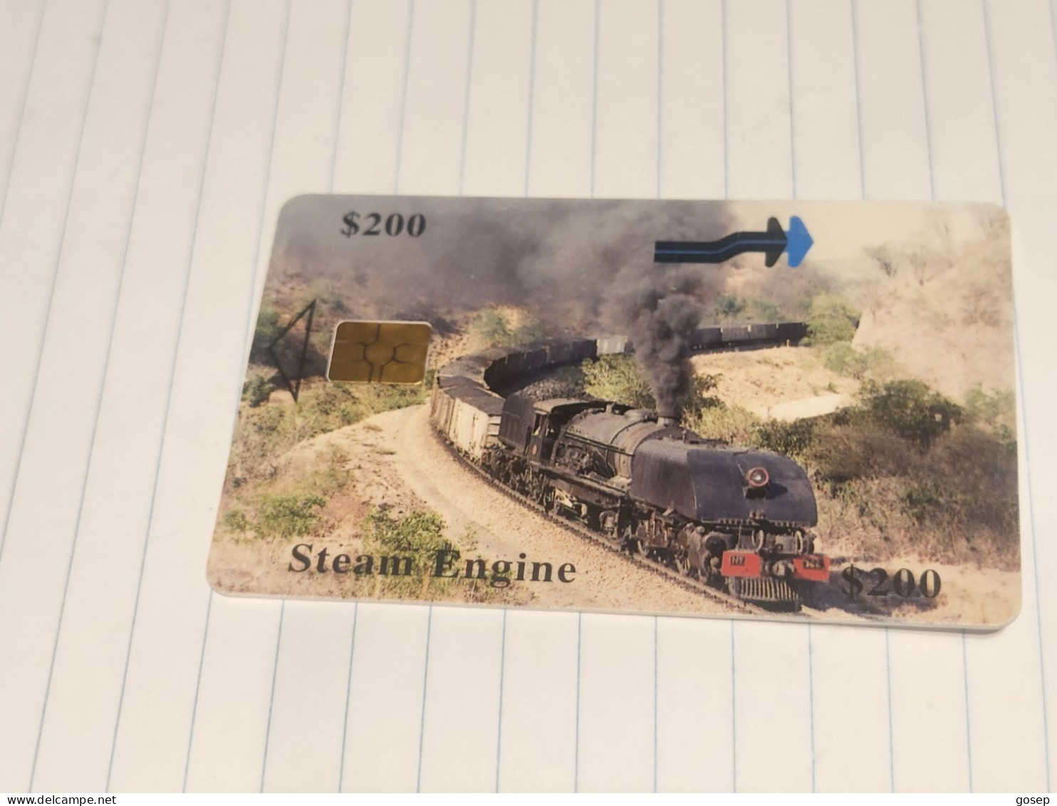 Zimbabwe-(ZIM-31/1)-steam Engine-(36)-($200)-(1300-055552)-(12/00)-used Card+1card Free - Zimbabwe