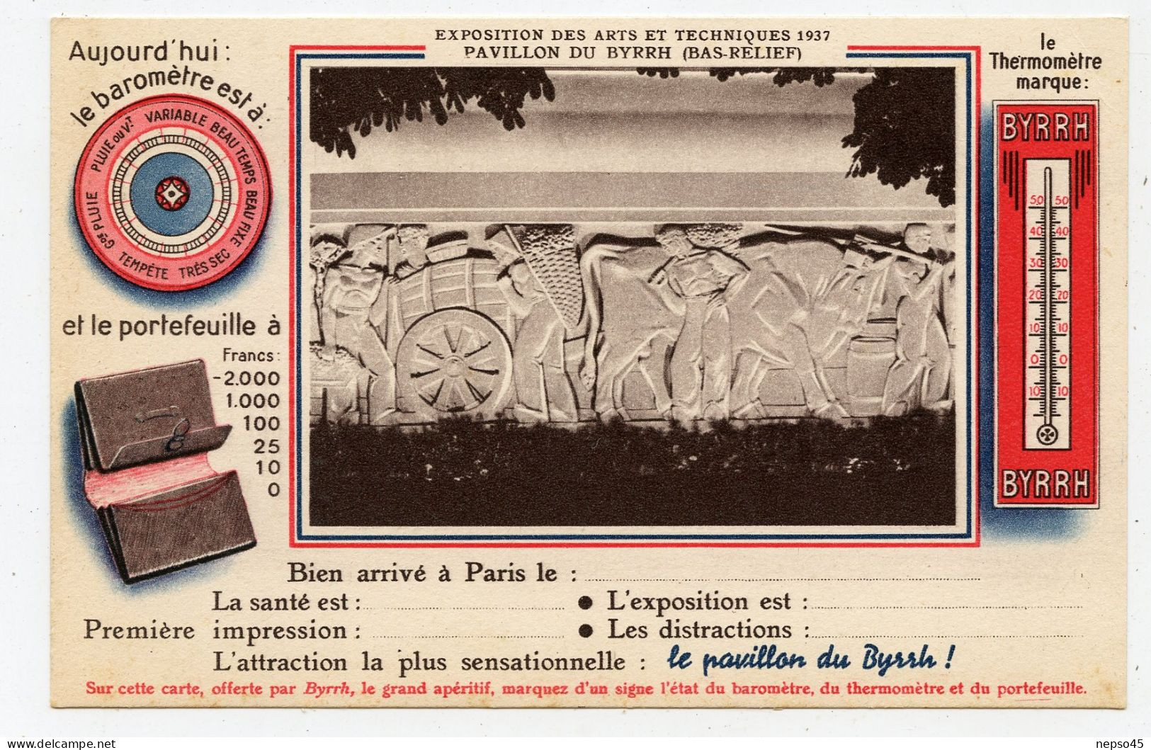 Exposition Universelle 1937.Exposition Internationale Des Arts Et Des Techniques.Carte Postale à Expédier Sous Enveloppe - Ausstellungen