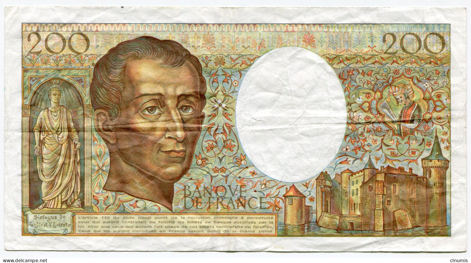 200 Francs Montesquieu 1989, Alphabet N. 069 - 200 F 1981-1994 ''Montesquieu''