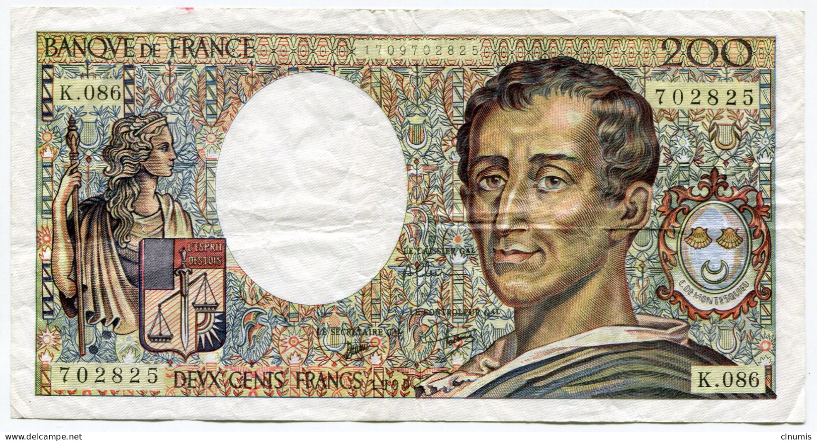 200 Francs Montesquieu 1990, Alphabet K. 086 - 200 F 1981-1994 ''Montesquieu''