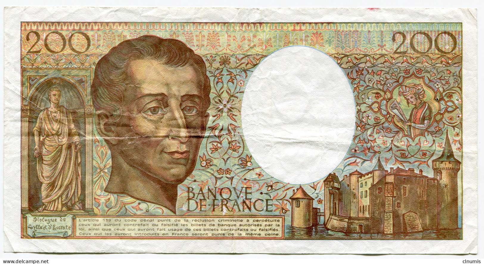 200 Francs Montesquieu 1990, Alphabet K. 086 - 200 F 1981-1994 ''Montesquieu''