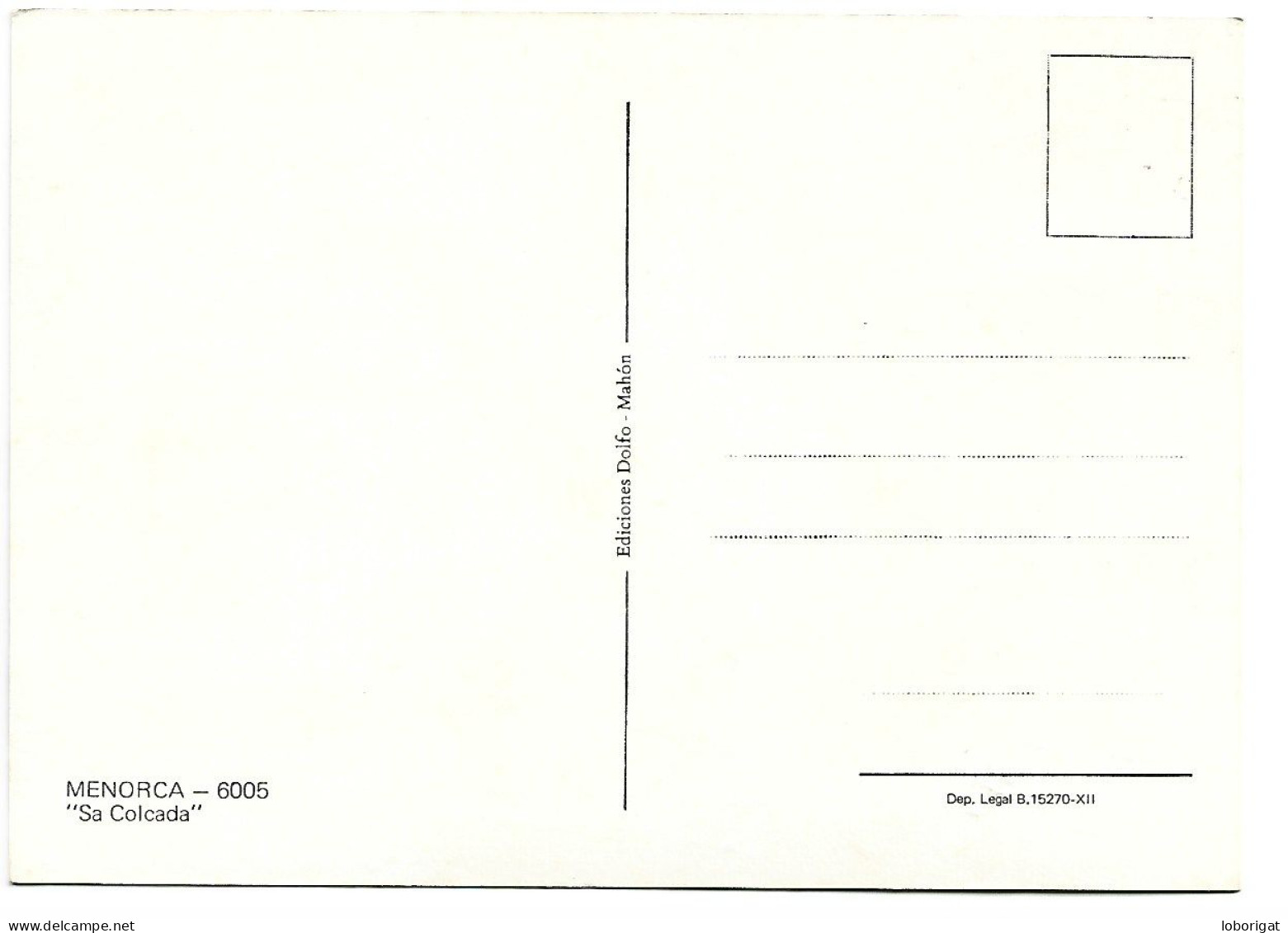 " SA COLCADA ".-  ALAYOR - MENORCA.- ILLES BALEARS - Menorca