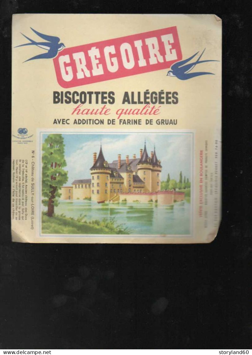 Buvard Biscottes Allégées Haute Qualité Grégoire 3 Chateaux + 1 Bon D'épargne (soit Total 4 Pièces) - Biscottes