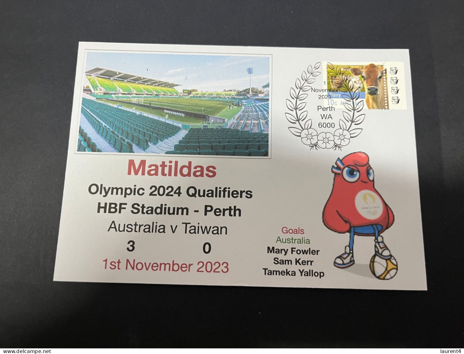 4-11-2023 (1 V 18) Australia (3) V Taiwan (0) - Matildas Olympic 2024 Qualifiers (match 3) 1-11-2023 In Perth - Summer 2024: Paris