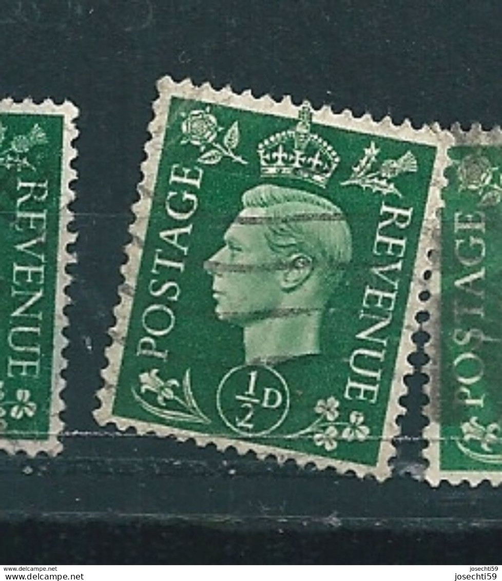 N° 209 George VI  Filigrane K Grande Bretagne 1937 Oblitéré Timbre Royaume-Uni  GB - Used Stamps