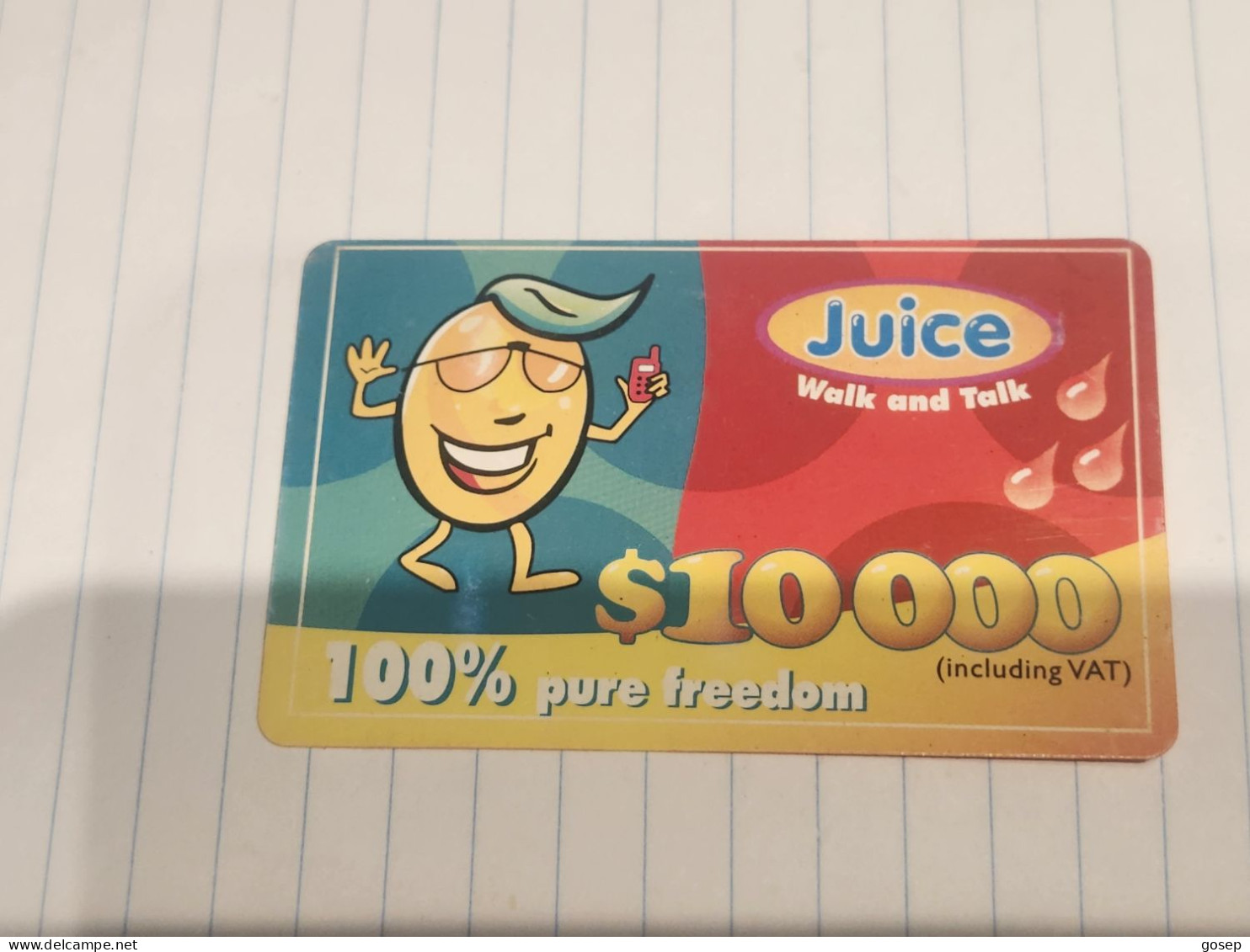 Zimbabwe-(ZW-TEL-REF-0013)-Juice-Walk And Talk-(46)-($10.000)-(584725375304)-(23.02.07)-used Card+1card Free - Simbabwe