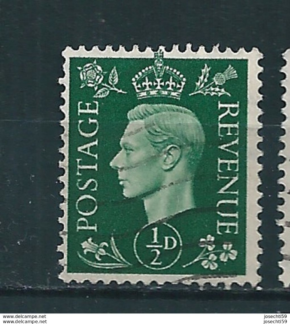 N° 209 B George VI -> Filigrane Renversé Timbre  Grande Bretagne 1937 Oblitéré Royaume-Uni  GB Postage Revenue - Oblitérés