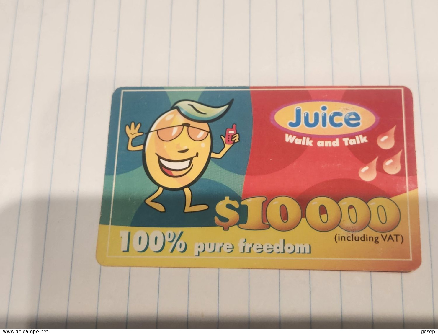 Zimbabwe-(ZW-TEL-REF-0013)-Juice-Walk And Talk-(47)-($10.000)-(723248520782)-(23.02.07)-used Card+1card Free - Simbabwe