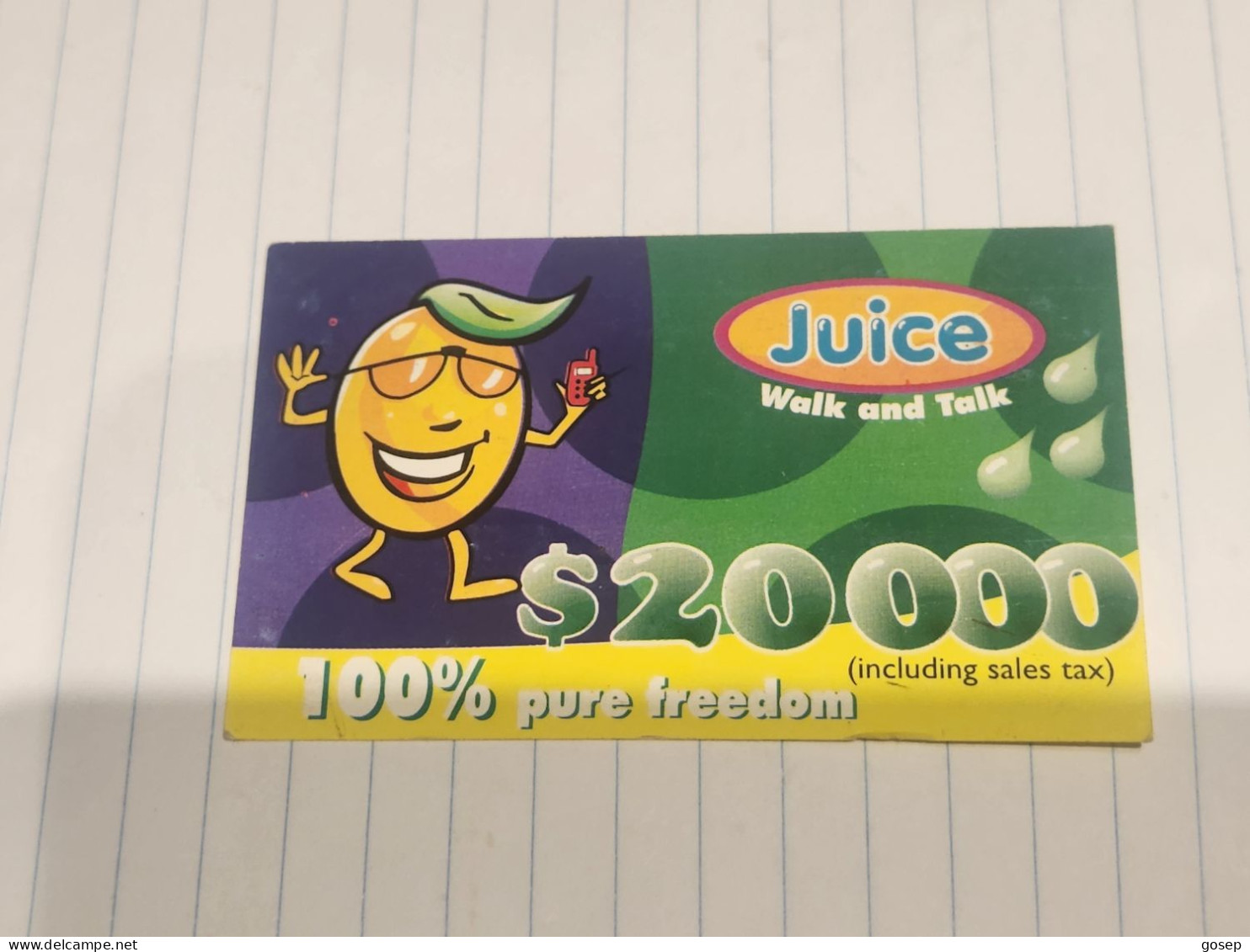 Zimbabwe-(ZW-TEL-REF-0014)-Juice-Walk And Talk-(48)-($20.000)-(970411302128)-(25.11.06)-used Card+1card Free - Zimbabwe