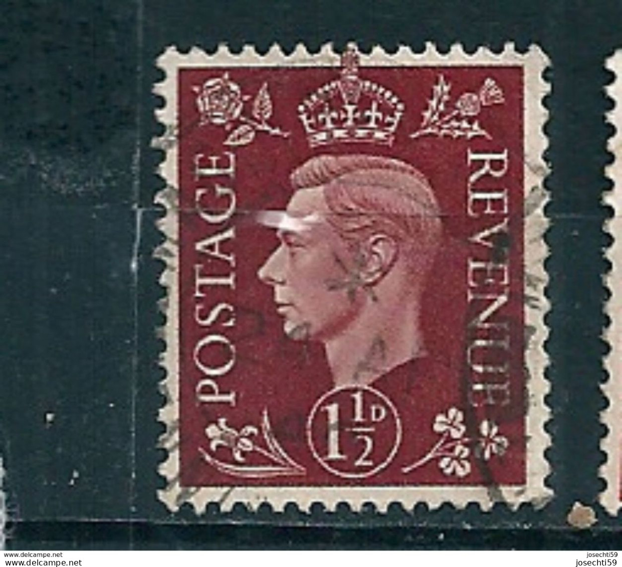 N° 211B George VI Filigrane K Renversé Timbre  Grande Bretagne 1937 Oblitéré Royaume-Uni GB - Used Stamps