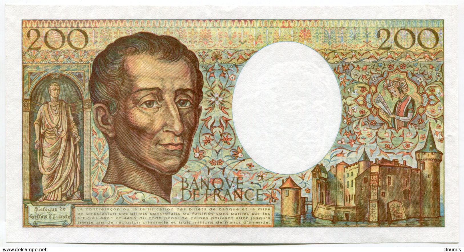 ASSEZ RARE 200 Francs Montesquieu Modifié 1994, Alphabet U. 156 - 200 F 1981-1994 ''Montesquieu''