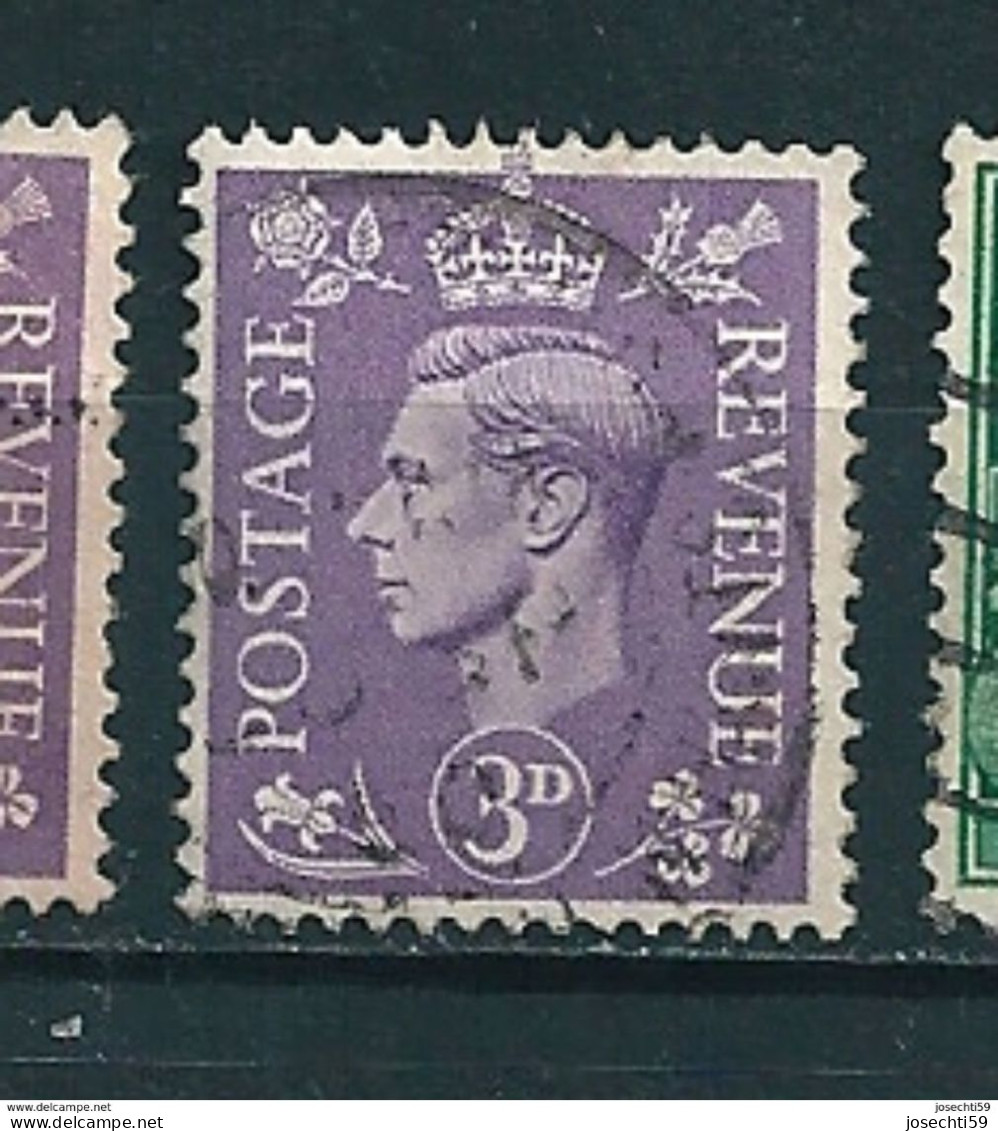 N° 214 George VI Filigrane K Timbre Grande Bretagne 1937 Oblitéré Royaume-Uni GB Postage Revenue - Gebruikt