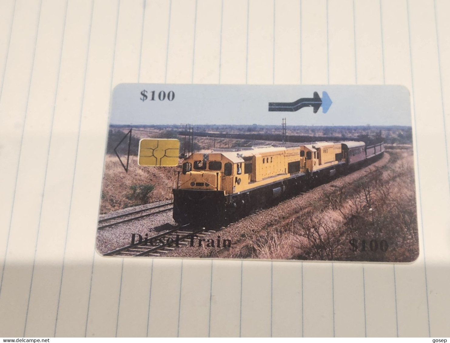 Zimbabwe-(ZIM-30)-DIESEL-TRAIN-(50)-($100)-(1100-207138)-(1/12/2000)-used Card+1card Free - Simbabwe