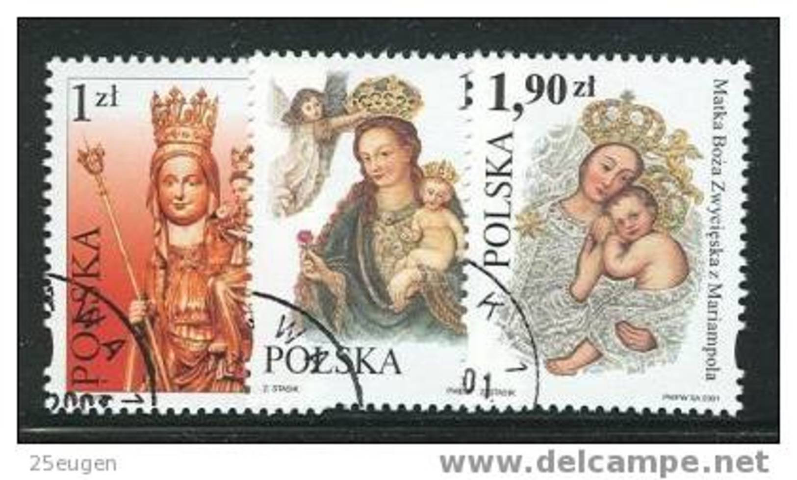 POLAND 2001 MICHEL NO 3904-3906 USED - Oblitérés