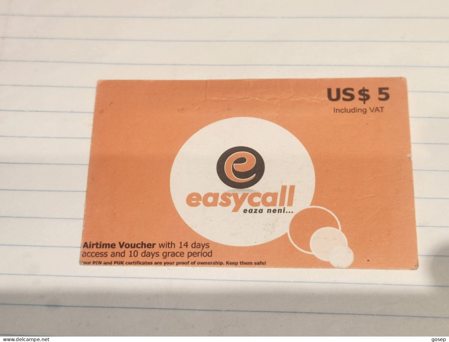 Zimbabwe-(zw-eas-ref-0012)-easy Card-(73)-($5)-(1427-3530-6008-3012)-used Card+1card Free - Simbabwe