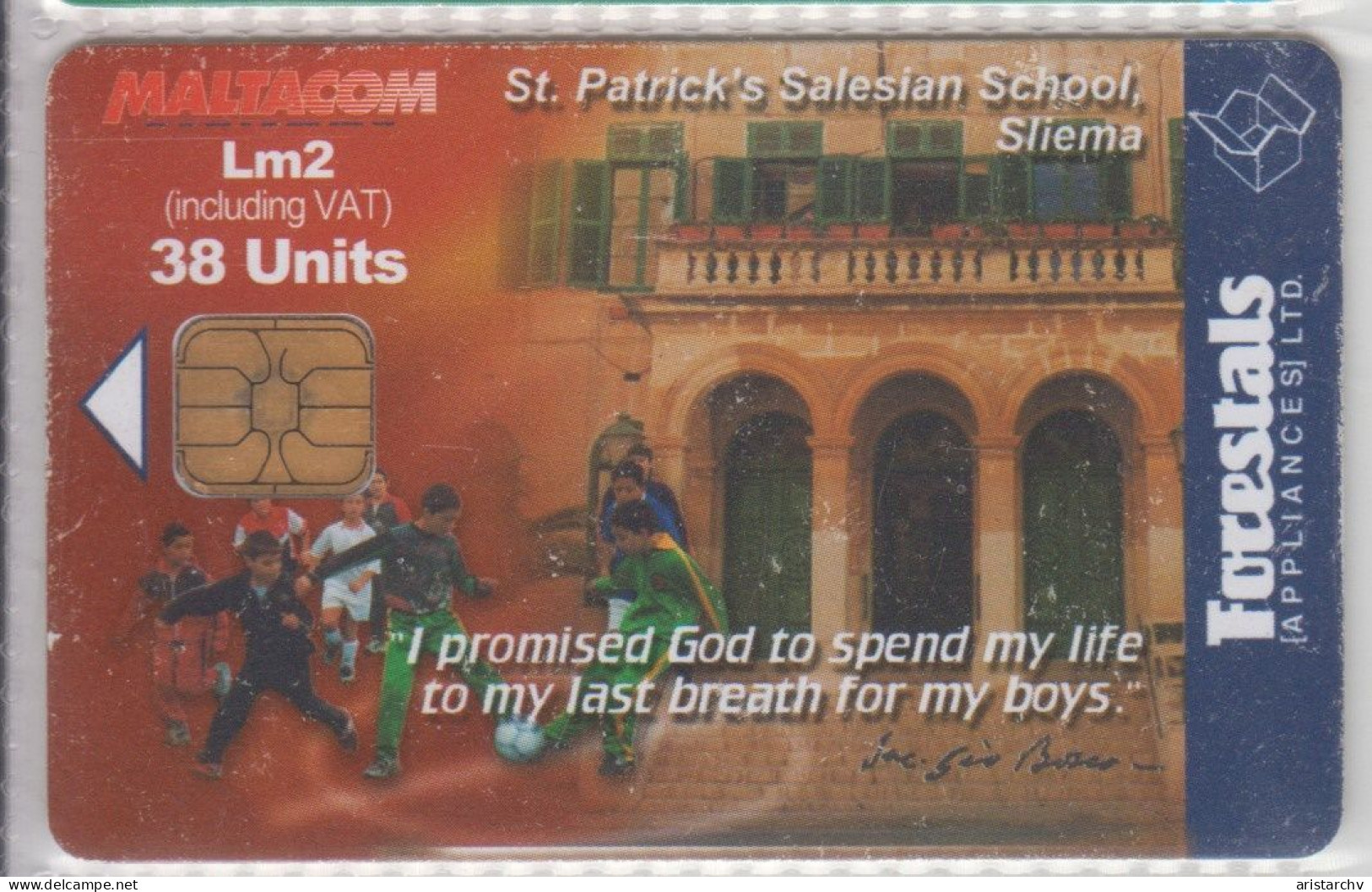 MALTA 2003 ST. PATRICKS SALESIAN SCHOOL SLIEMA DON BOSCO CHILDREN PLAY FOOTBALL - Malte