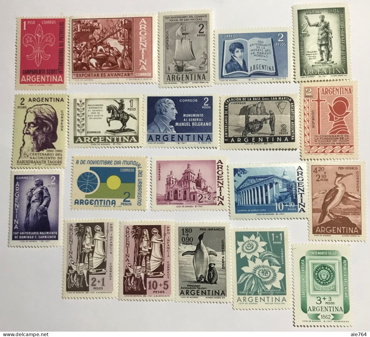 Argentina 1961, Lot Of 20, MNH. - Ongebruikt