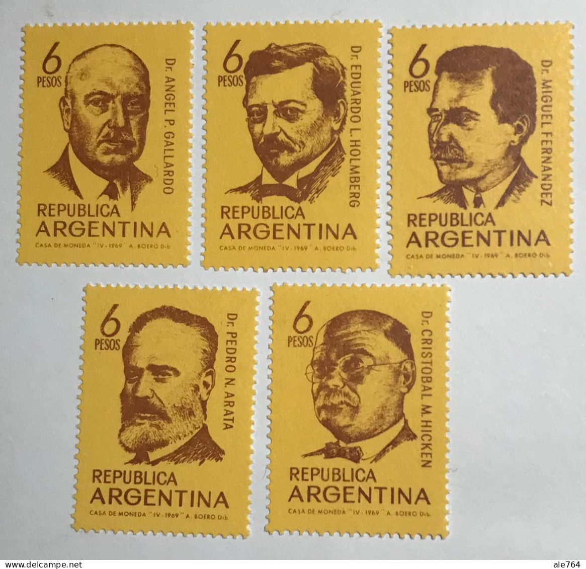 Argentina 1969, Scientistis, Scoot 897/901, MNH. - Ungebraucht