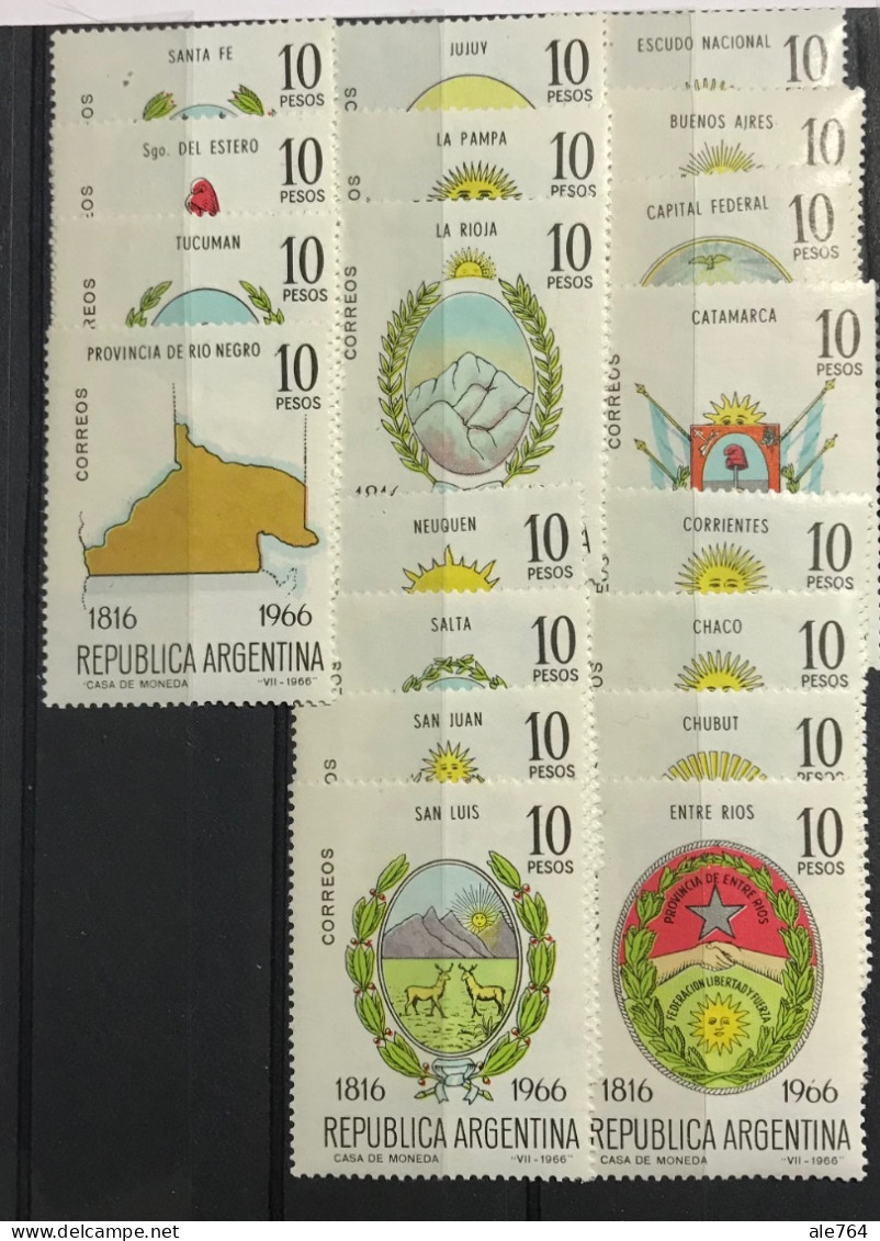 Argentina 1966, Coat Of Arms, Provincial Shields, MNH. - Unused Stamps