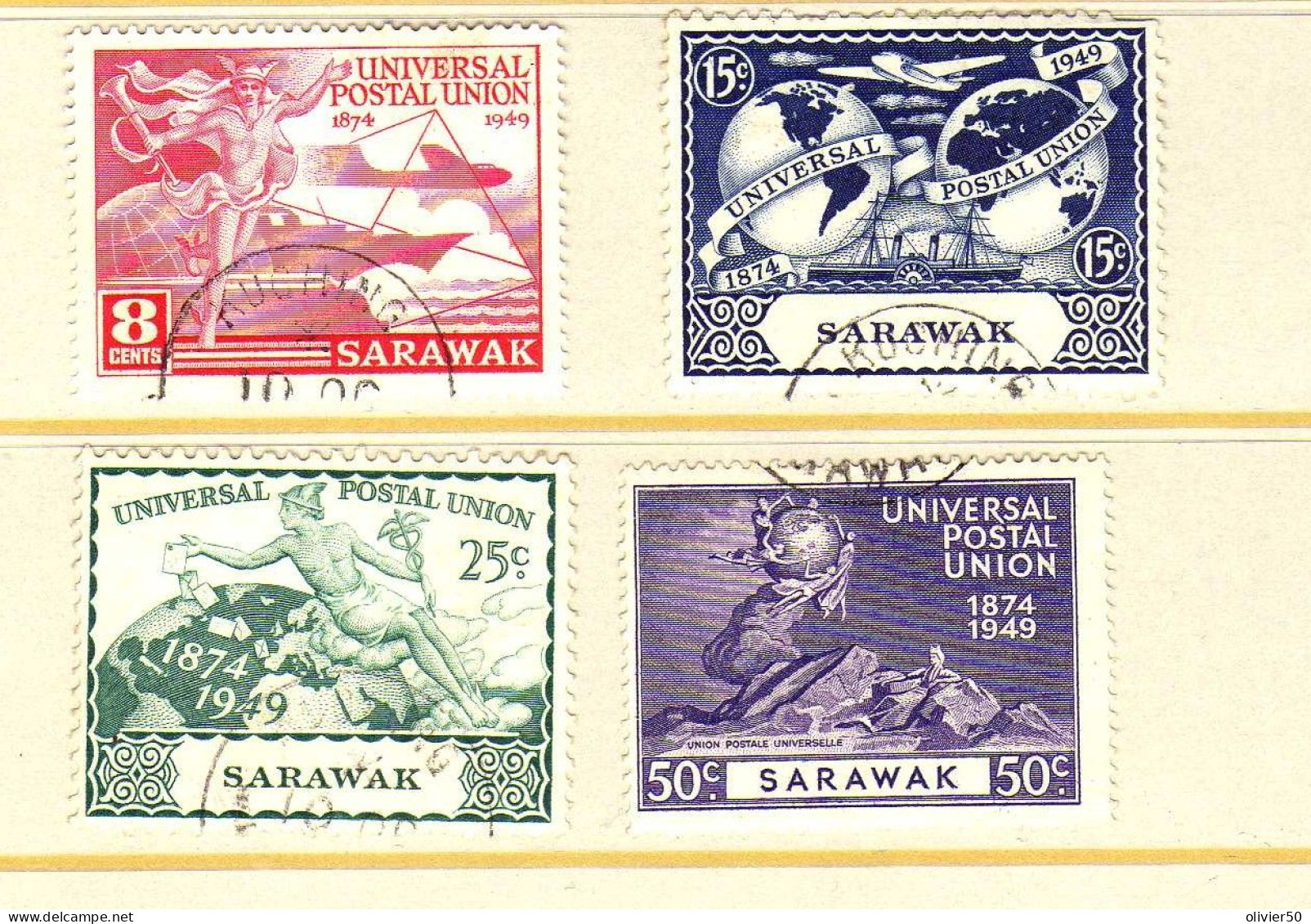 Sarawak - 1949) - 75eme Anniversaire De L'UPU - Obliteres - Sarawak (...-1963)